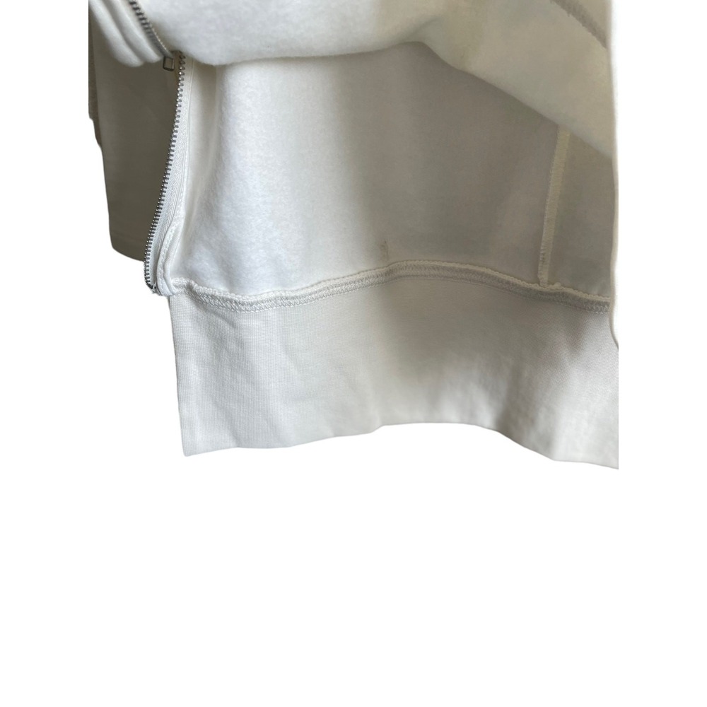 Noisy May Cream‎ Textured Mock Neck Sweatshirt XS Side Zip Minimalist Scandi Top - Picture 5 of 11